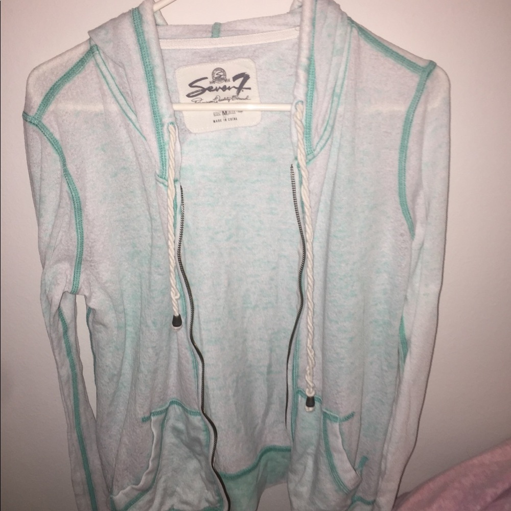light teal jacket